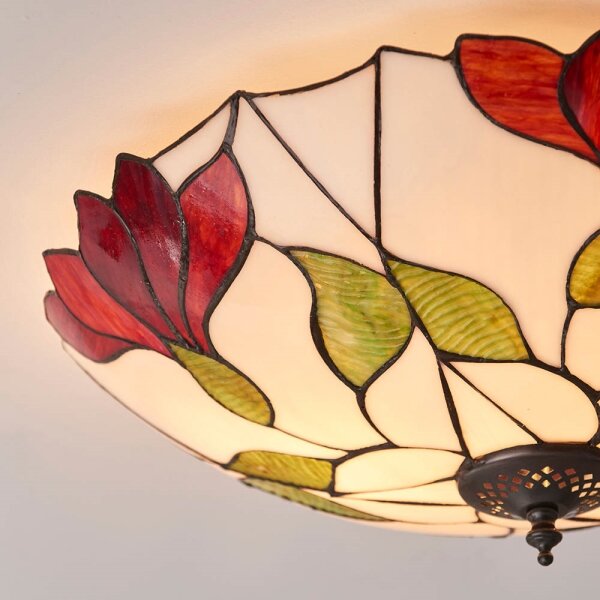 Endon 63960 - Stropní svítidlo Tiffany BOTANICA 2xE27/60W/230V pr. 45 cm