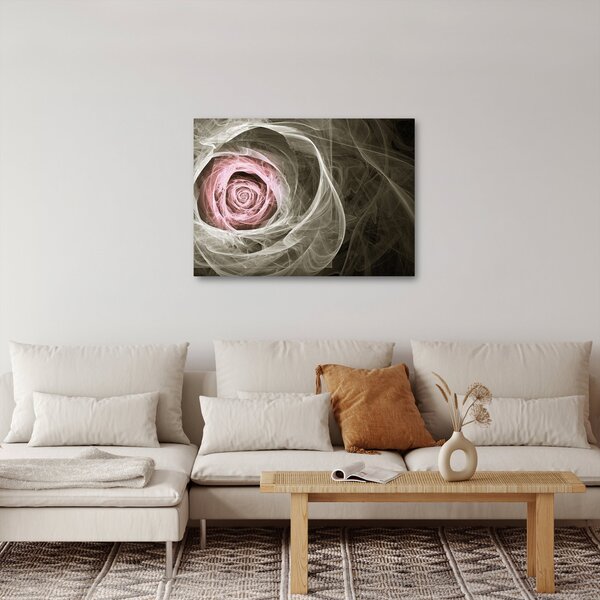 Obraz - Abstraktní růže světle růžová (70x50 cm)