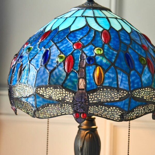 Endon 64090 - Stolní lampa Tiffany DRAGONFLY 2xE27/60W/230V pr. 30 cm