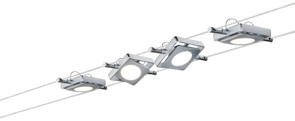 Paulmann 94107 - SADA 4xLED/4,3W Kompletní lankový systém MAC 230V