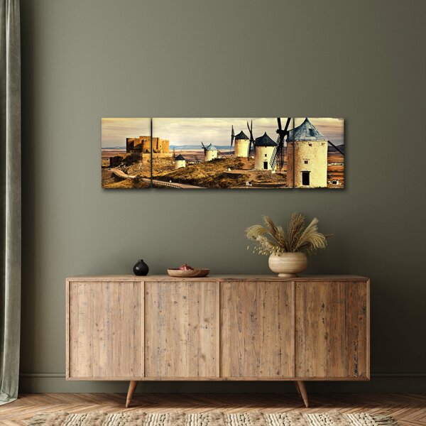 Obraz - Větrné mlýny (170x50 cm)