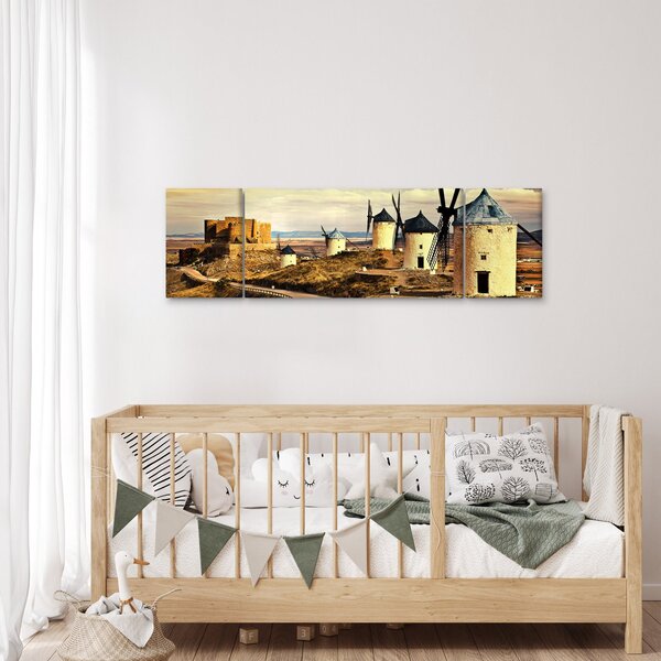Obraz - Větrné mlýny (170x50 cm)