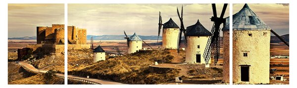 Obraz - Větrné mlýny (170x50 cm)
