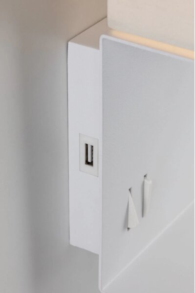 Paulmann 78913 - LED/2,5W + 1xE27/40W Nástěnné svítidlo s USB MERANI 230V