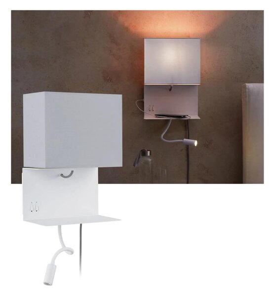 Paulmann 78913 - LED/2,5W + 1xE27/40W Nástěnné svítidlo s USB MERANI 230V