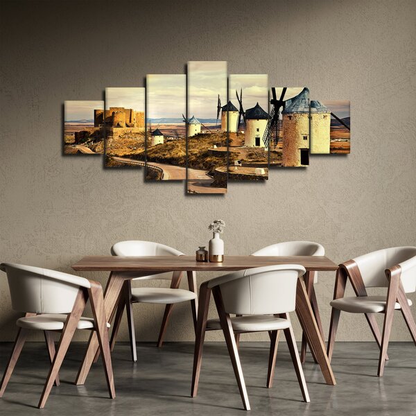 Obraz - Větrné mlýny (210x100 cm)