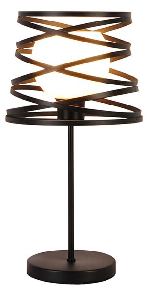CLX Moderní stolní lampa TORRE DEL GRECO, 1xE14, 40W, černá 50501059