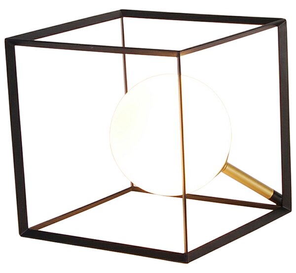 CLX Stolní designová lampa FORIO, 1xG9, 6W, 15x15cm, černá 50501048