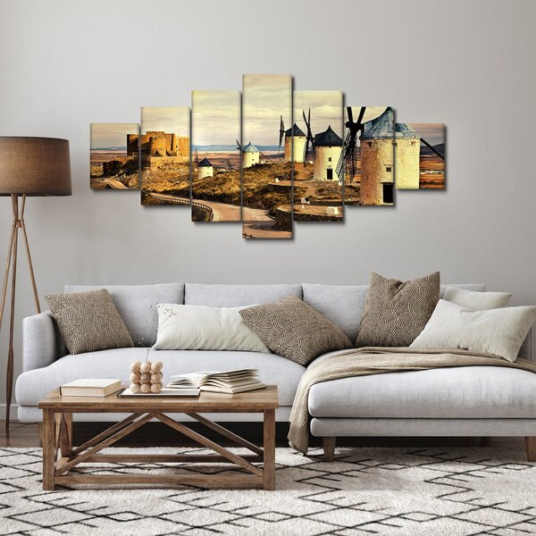 Obraz - Větrné mlýny (210x100 cm)