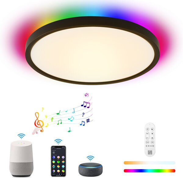 Immax NEO LITE TUDO Smart stropní svítidlo RGB podsvícení 60cm 65W Tuya WiFi Beacon černá