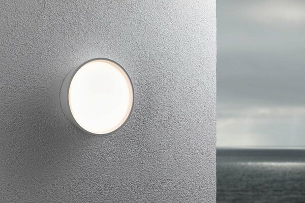 PAULMANN LED venkovní nástěnné svítidlo Platomo IP44 kruhové 180mm 3000K 14,5W 230V bílá umělá hmota