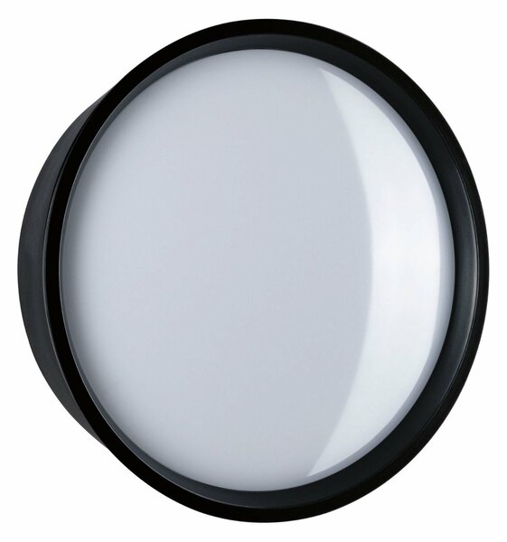 PAULMANN LED venkovní nástěnné svítidlo Platomo IP44 kruhové 180mm 3000K 14,5W 230V černá umělá hmota