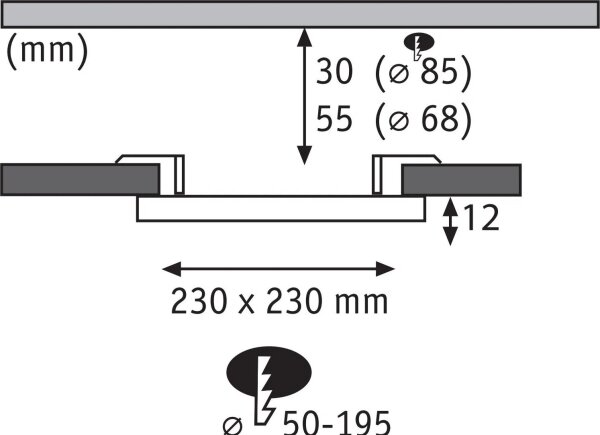 Paulmann 79967 - LED/16W IP44 Stm koup podhledové svítidlo AREO 230V
