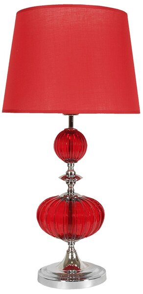 CLX Stolní klasická lampa MARCHE, 1xE27, 60W, červená 41-01214