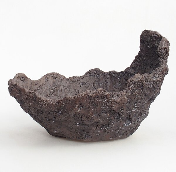 E-bonsai Keramická Skořápka 23 x 20 x 18 cm hnědá