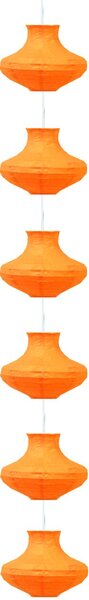 CLX Závěsné papírové osvětlení PIACENZA, 6xE14, 40W, oranžové 3494061-18