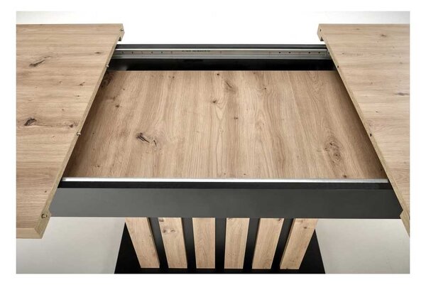 Jídelní stůl Lamello 160 cm, dub artisan / černá