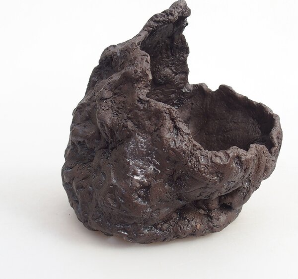 E-bonsai Keramická Skořápka 11 x 10 x 14 cm hnědá