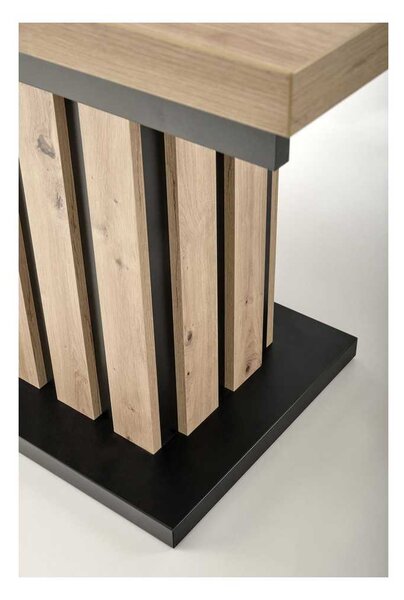 Jídelní stůl Lamello 160 cm, dub artisan / černá