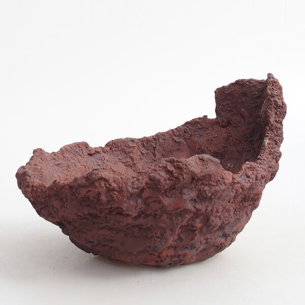 E-bonsai Keramická Skořápka 13 x 11,5 x 10,5 cm hnědá