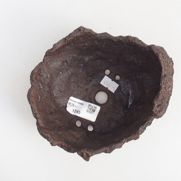 E-bonsai Keramická Skořápka 14 x 13 x 13 cm hnědá