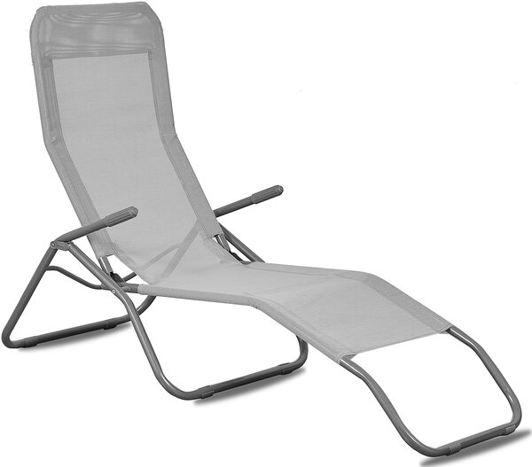 Zahradní lehátko Aga SIESTA Světle šedé