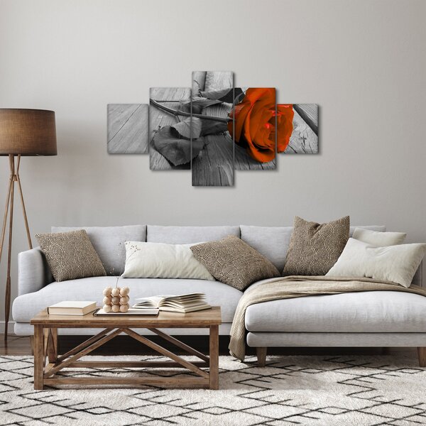 Obraz - Oranžová růže (125x70 cm)