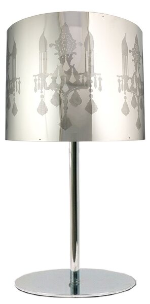 CLX Moderní stolní lampa ENZO, 1xE27, 60W, chromovaná 41-18055