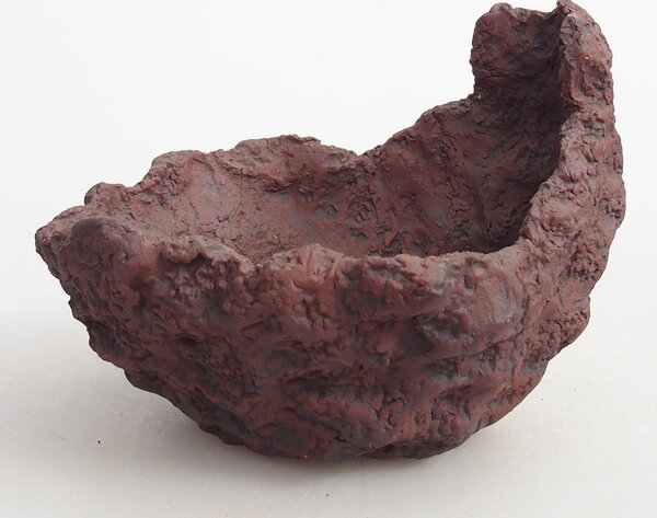 E-bonsai Keramická Skořápka 10 x 8 x 8,5 cm hnědá