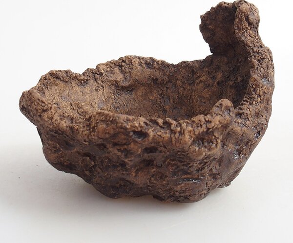 E-bonsai Keramická Skořápka 9,5 x 9 x 8,5 cm hnědá
