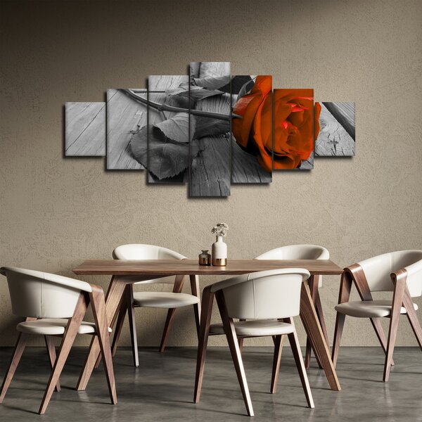 Obraz - Oranžová růže (210x100 cm)