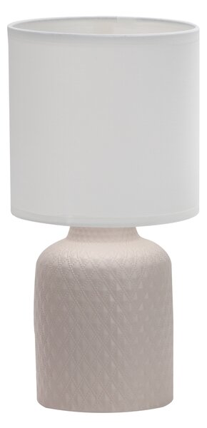 CLX Moderní stolní lampa IMOLA, 1xE14, 40W, béžová 41-79879