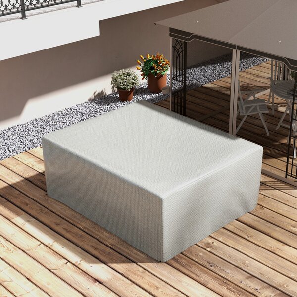 Outsunny Ochranný Kryt na Zahradní Nábytek, Ochranný Kryt Proti UV, Vysoce Odolný Polypropylen, Kryt na Zahradní Stůl, 235 x 190 x 90 cm, Šedý | Aosom