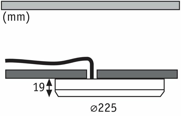 PAULMANN LED vestavné svítidlo 2v1 Cover-it kruhové 225mm 4000K černá