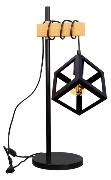 PLX Skandinávské stolní dřevěná lampa RIVERSIDE, 1xE27, 60W 314598