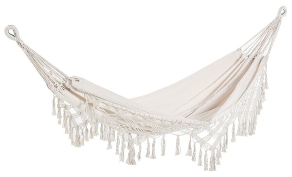 Outsunny Přenosná bohémská cestovní houpací síť, celkové rozměry 2,88 x 1,5 m, bavlna, polyester, béžová | Aosom