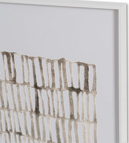 Somcasa Hnědo-bílý abstraktní obraz Sticks 80 x 60 cm