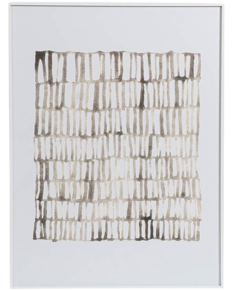 Somcasa Hnědo-bílý abstraktní obraz Sticks 80 x 60 cm