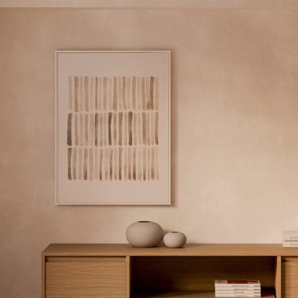 Somcasa Béžovo-hnědý abstraktní obraz Sticks 80 x 60 cm
