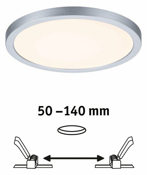 PAULMANN Smart Home Zigbee LED vestavné svítidlo Areo VariFit IP44 kruhové 175mm 13W matný chrom měnitelná bílá 930.45
