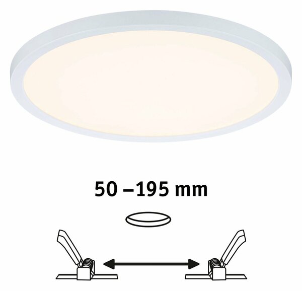 PAULMANN LED vestavné svítidlo Areo VariFit IP44 3-krokové-stmívatelné 230mm 16W 3.000K bílá 930.50