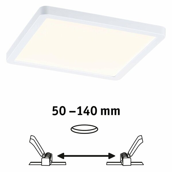 PAULMANN LED vestavné svítidlo Areo VariFit IP44 3-krokové-stmívatelné 175x175mm 13W 3.000K bílá 930.53
