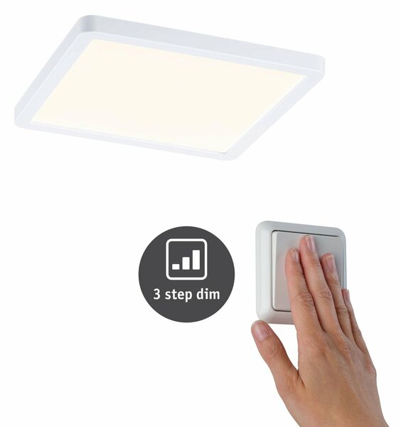 PAULMANN LED vestavné svítidlo Areo VariFit IP44 3-krokové-stmívatelné 175x175mm 13W 3.000K bílá 930.53