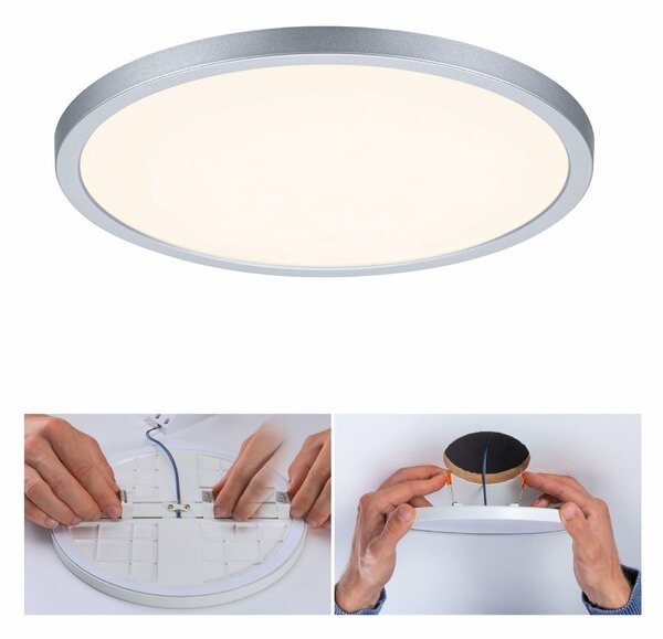 PAULMANN LED vestavné svítidlo Areo VariFit IP44 3-krokové-stmívatelné 230mm 16W 3.000K chrom 930.52