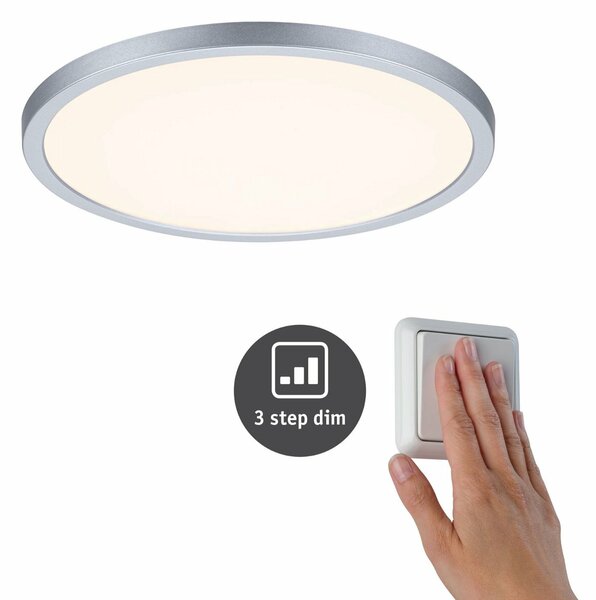 PAULMANN LED vestavné svítidlo Areo VariFit IP44 3-krokové-stmívatelné 230mm 16W 3.000K chrom 930.52