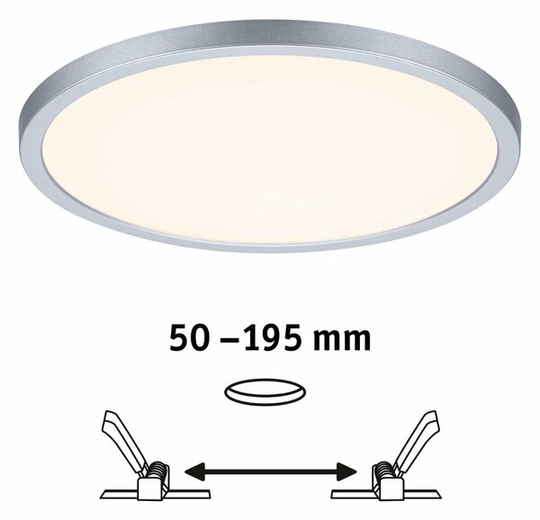 PAULMANN LED vestavné svítidlo Areo VariFit IP44 3-krokové-stmívatelné 230mm 16W 3.000K chrom 930.52