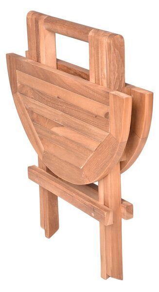 Kulatý zahradní odkládací stolek z teakového dřeva ø 50 cm Mitan – Garden Pleasure