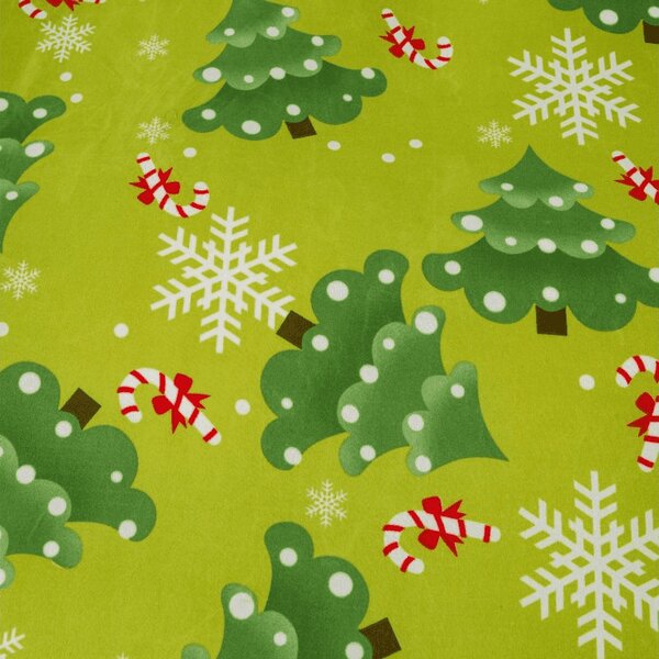 Flanelové povlečení z mikrovlákna CHRISTMAS TREE zelené Rozměr povlečení: 70 x 90 cm | 140 x 220 cm