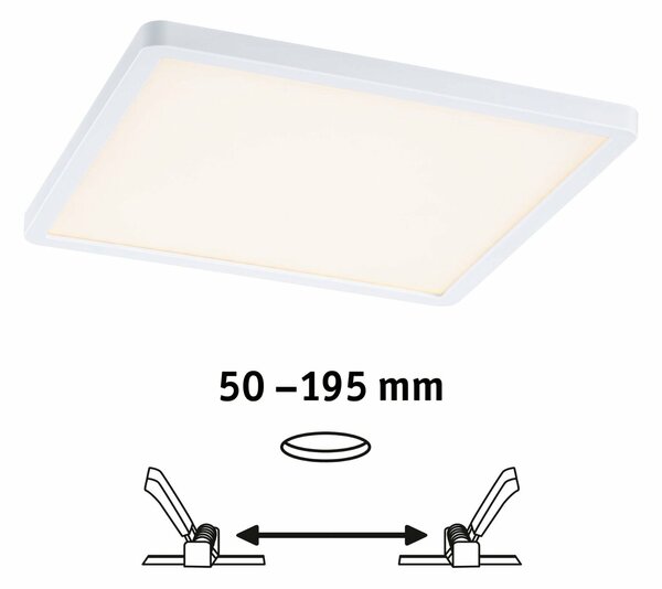 PAULMANN LED vestavné svítidlo Areo VariFit IP44 3-krokové-stmívatelné 230x230mm 16W 3.000K bílá 930.54