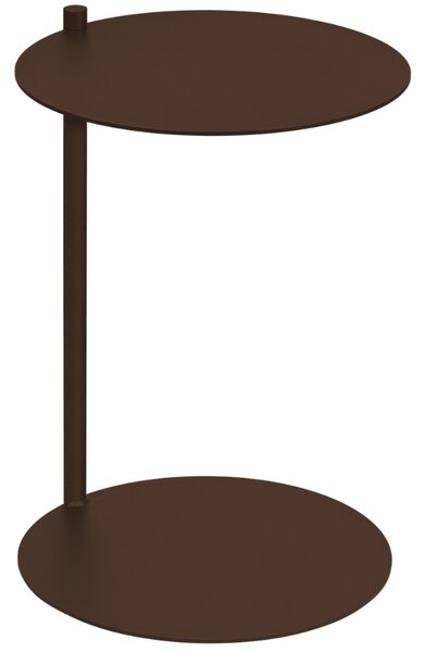 Noo.ma Hnědý kovový odkládací stolek Ande 40 cm